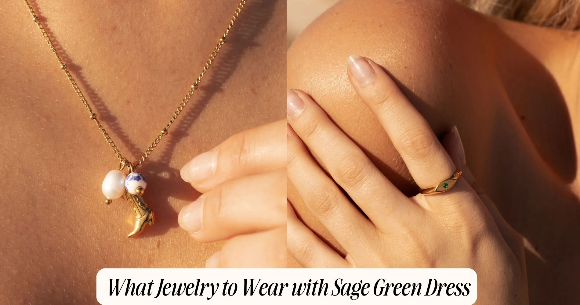 what jewelry to wear with sage green dress