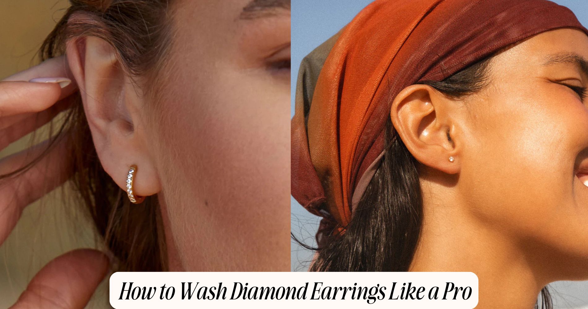 how to wash diamond earrings
