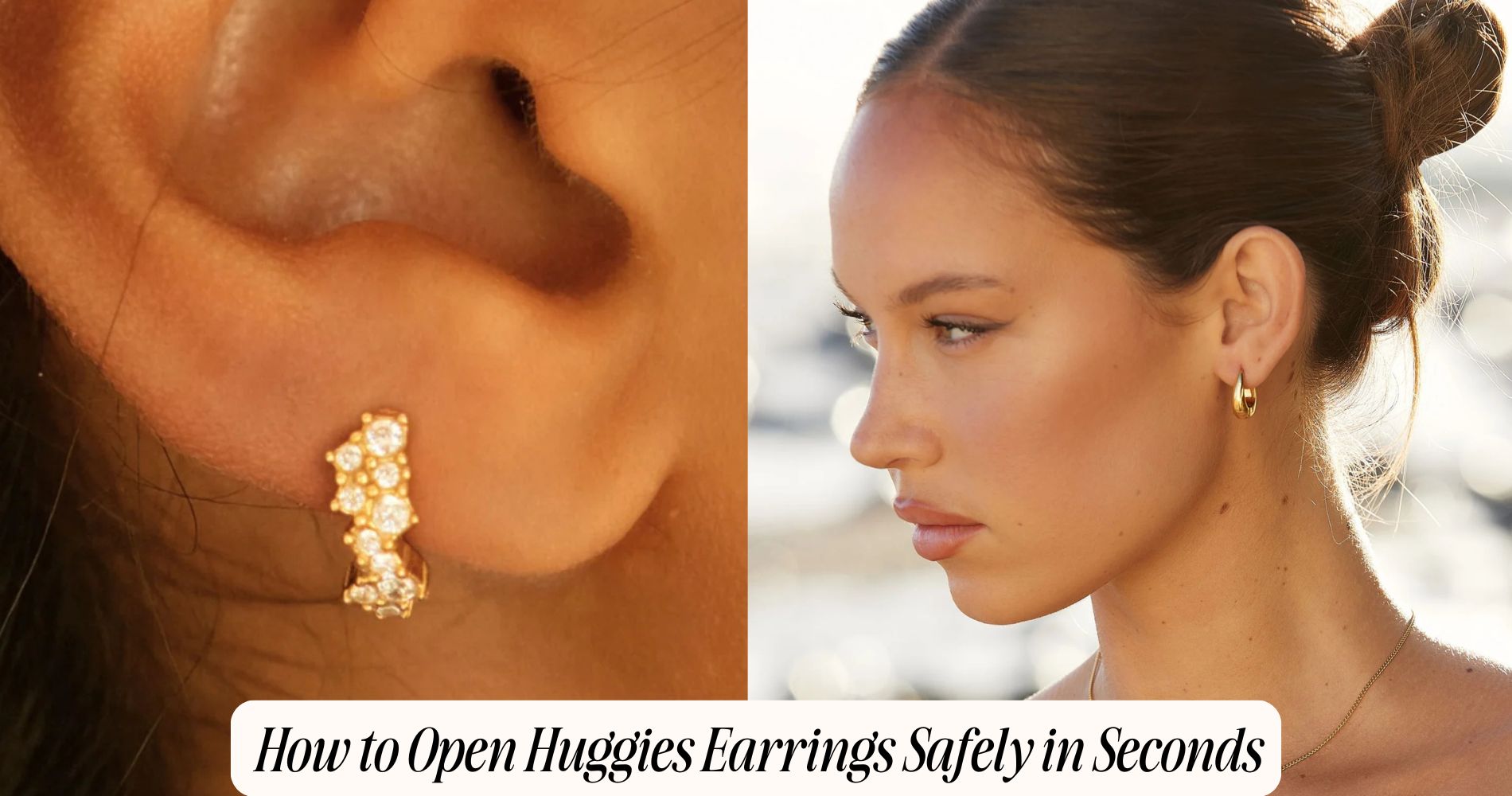 how to open huggies earrings