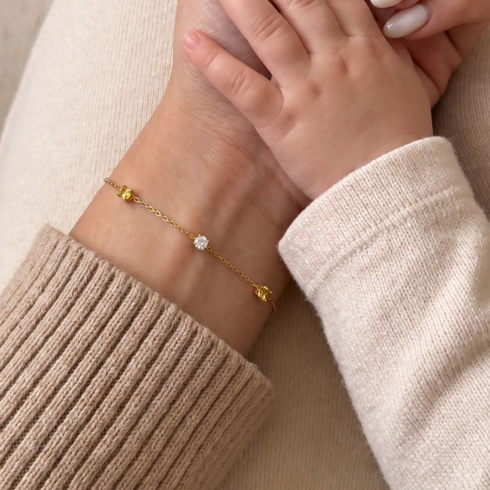 Custom birthstone bracelet