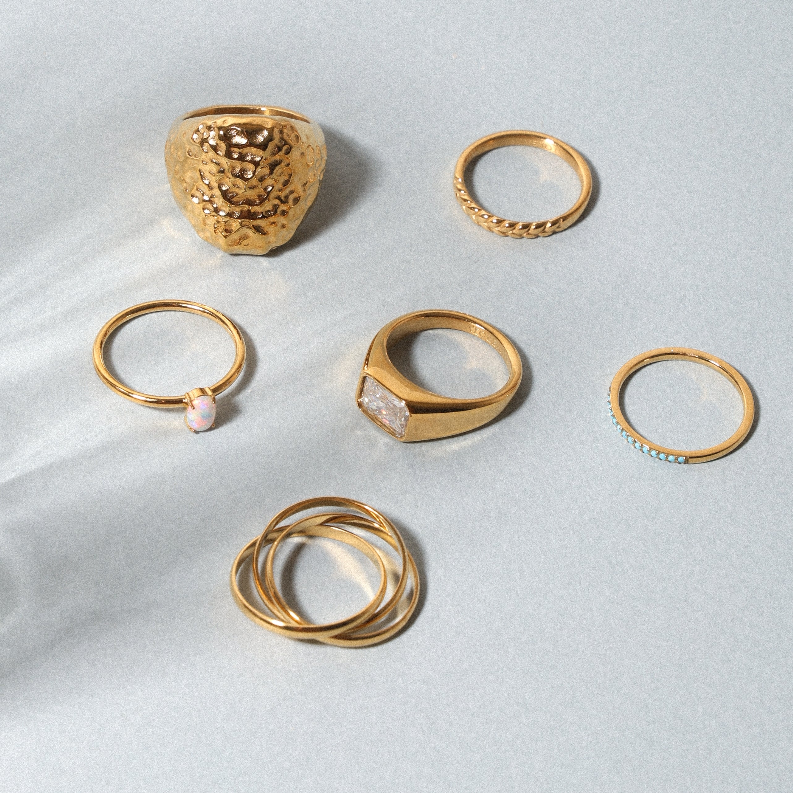 Dainty Blue Rings