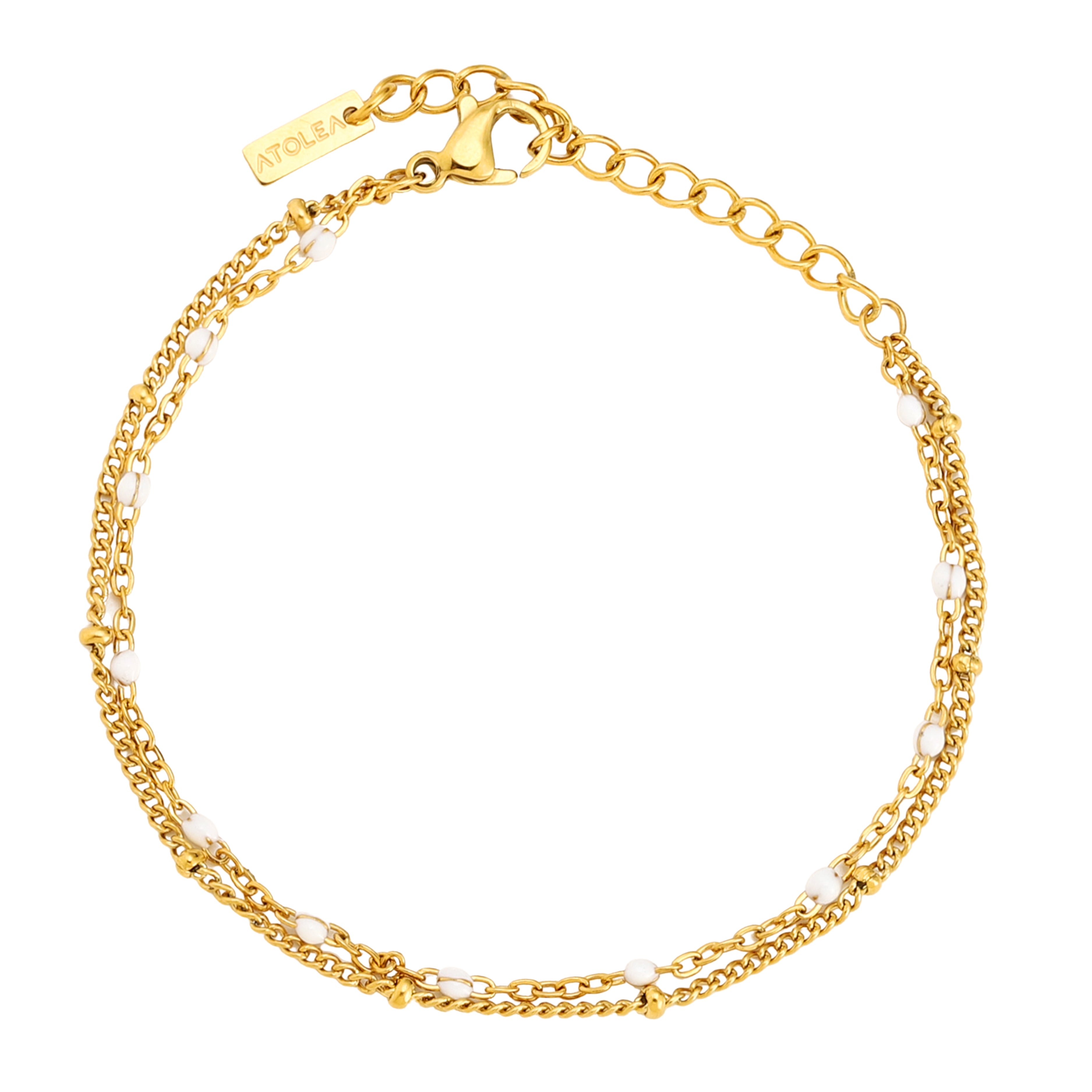 Double Beaded Bracelet Gold
