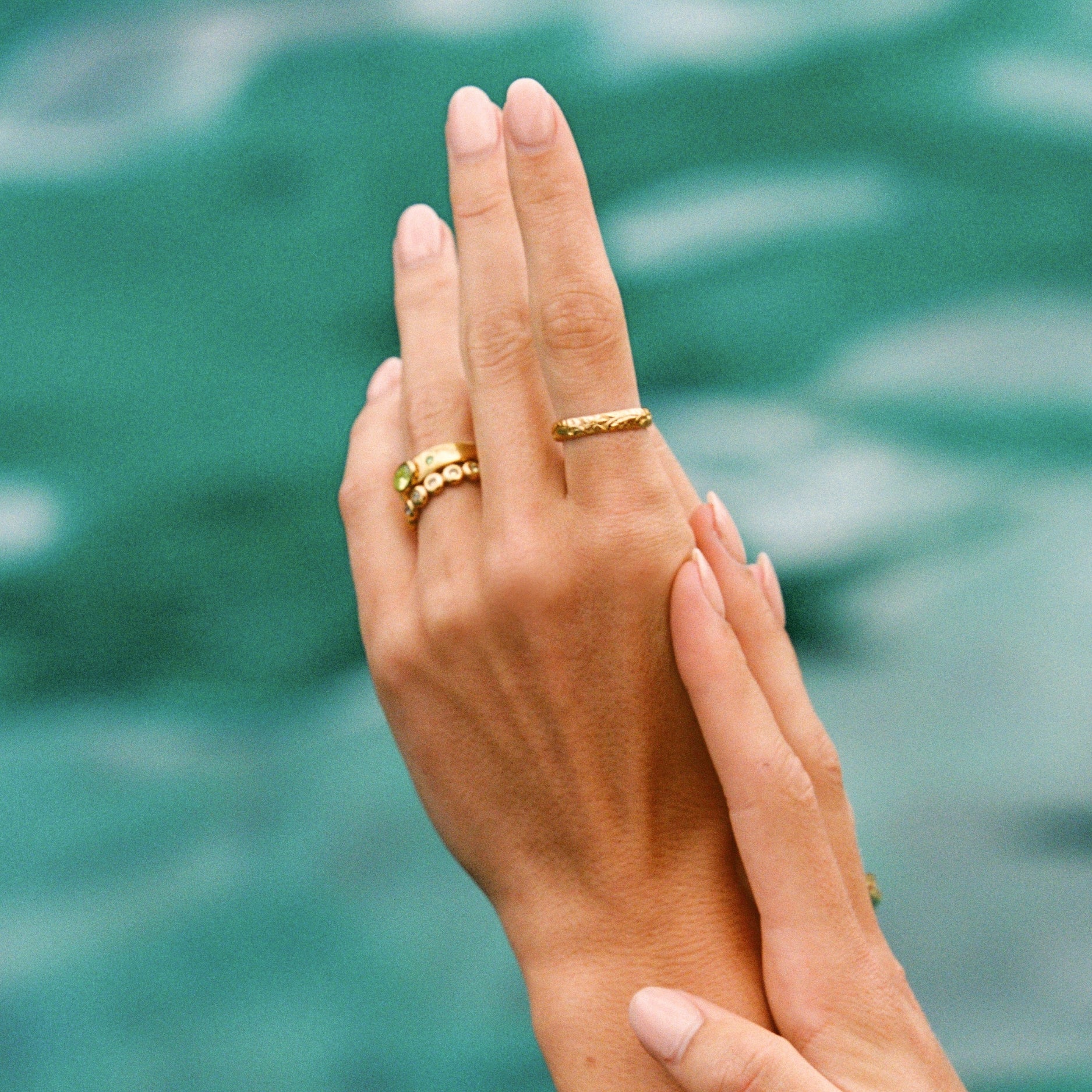 Golden Floral Ring