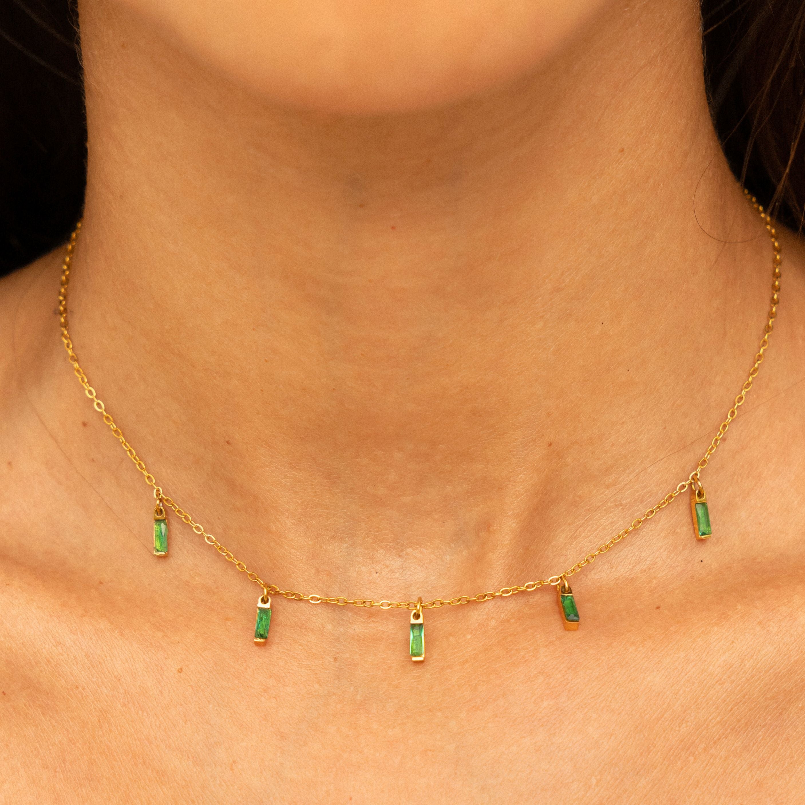 Green Stones Choker