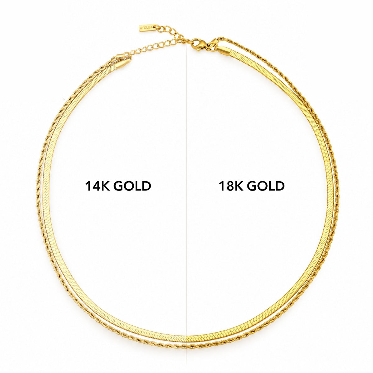herringbone 14k gold necklace