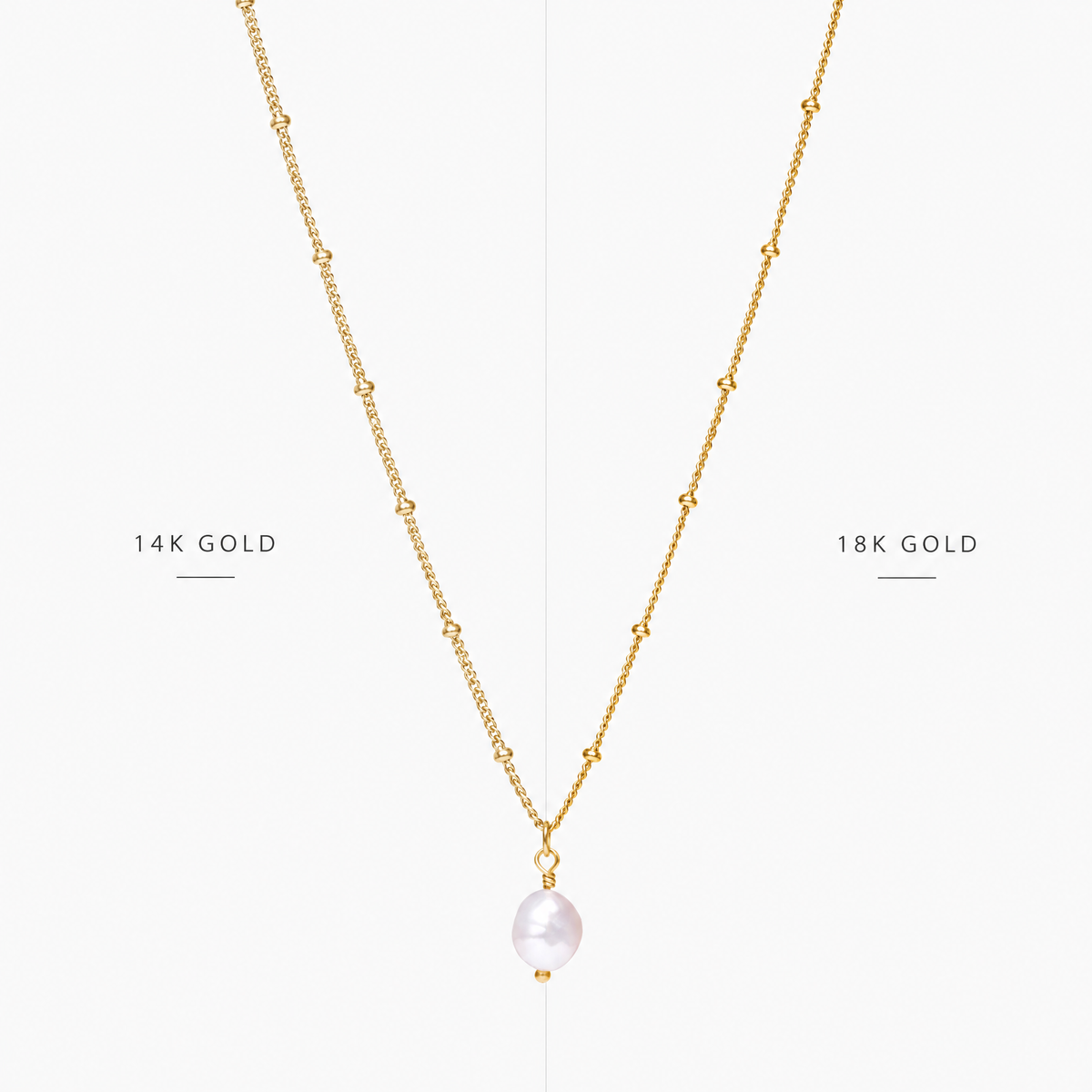 14k gold pearl necklace