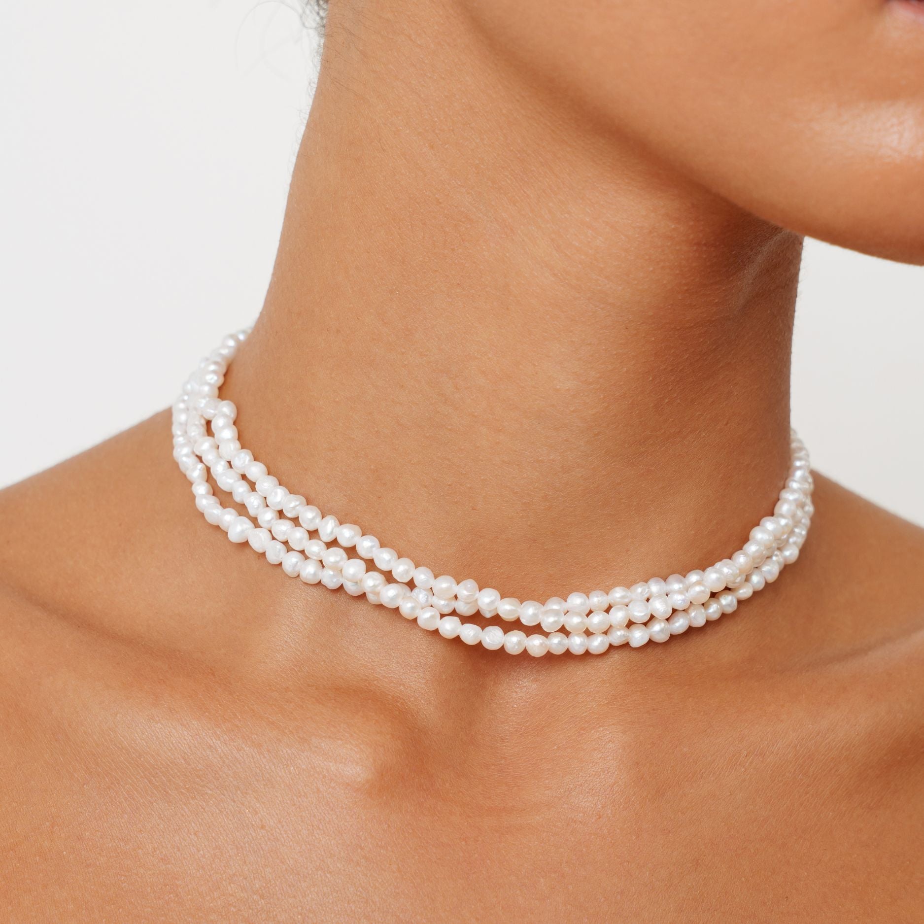 Layered Pearl Choker