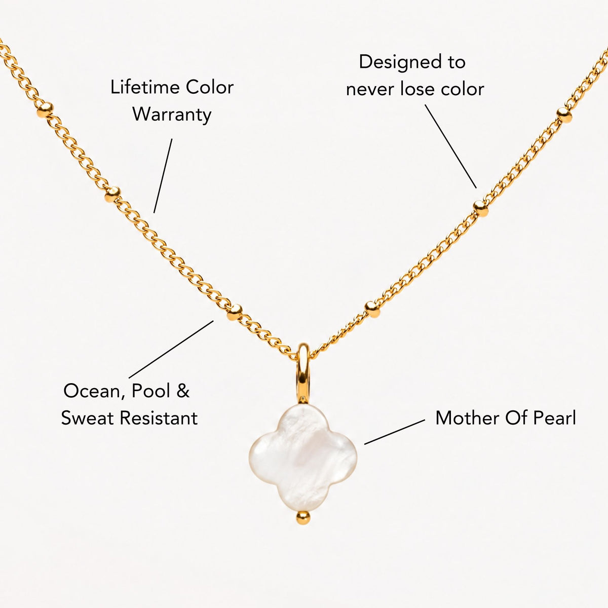 Mother Of Pearl Clover Pendant
