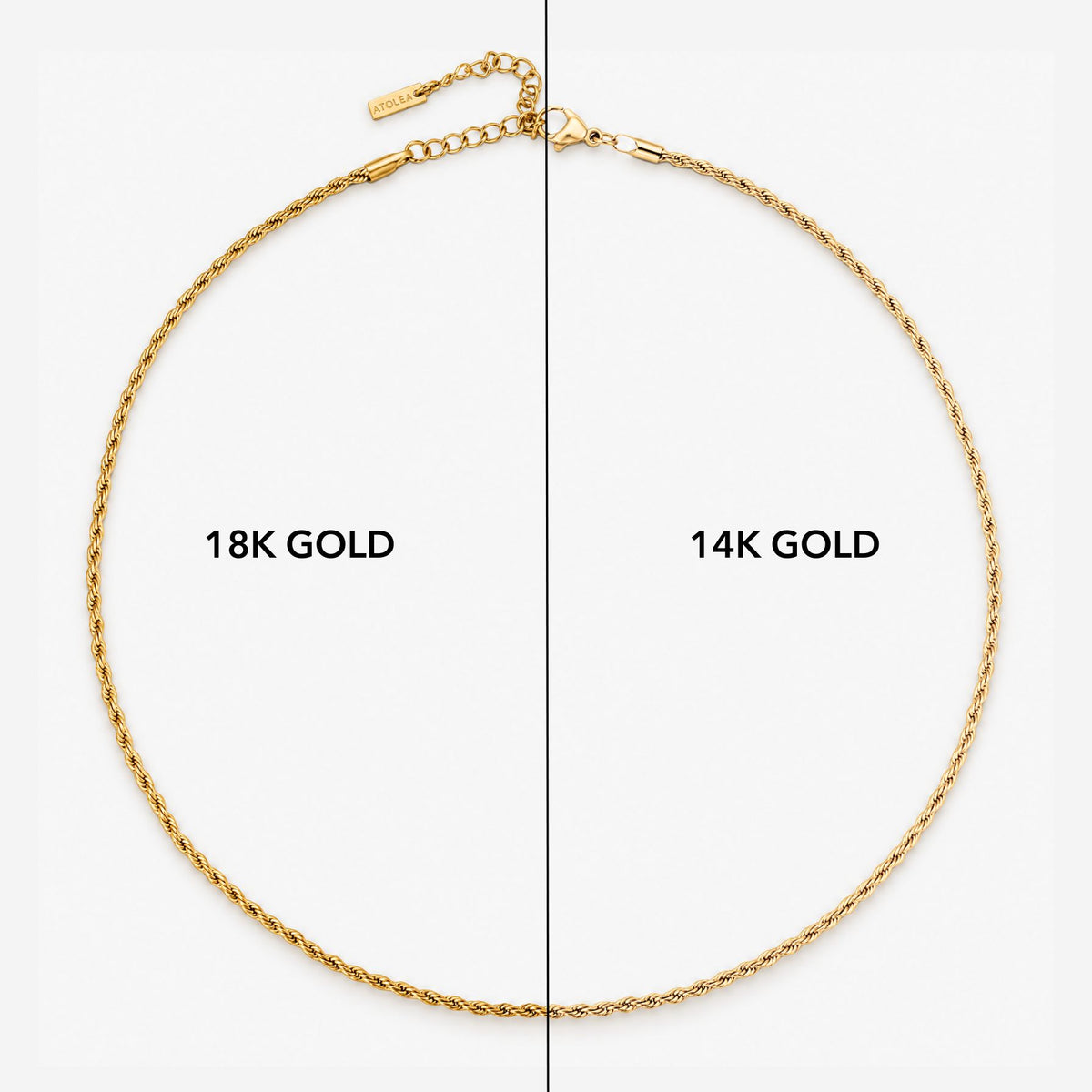 Rope Chain Necklace 14k