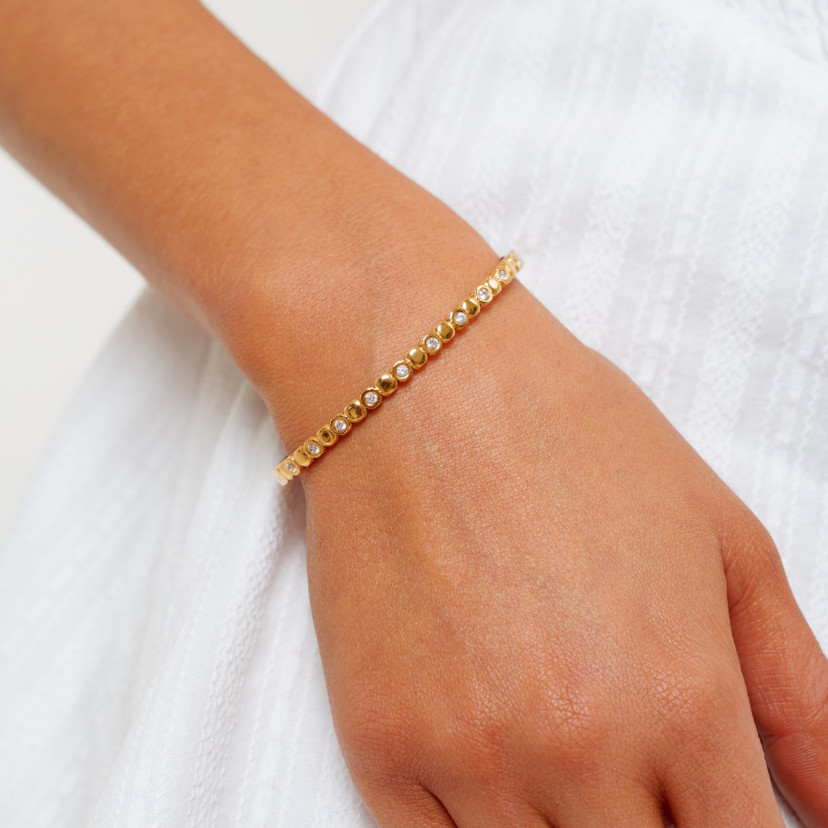 Round Beaded Bangle