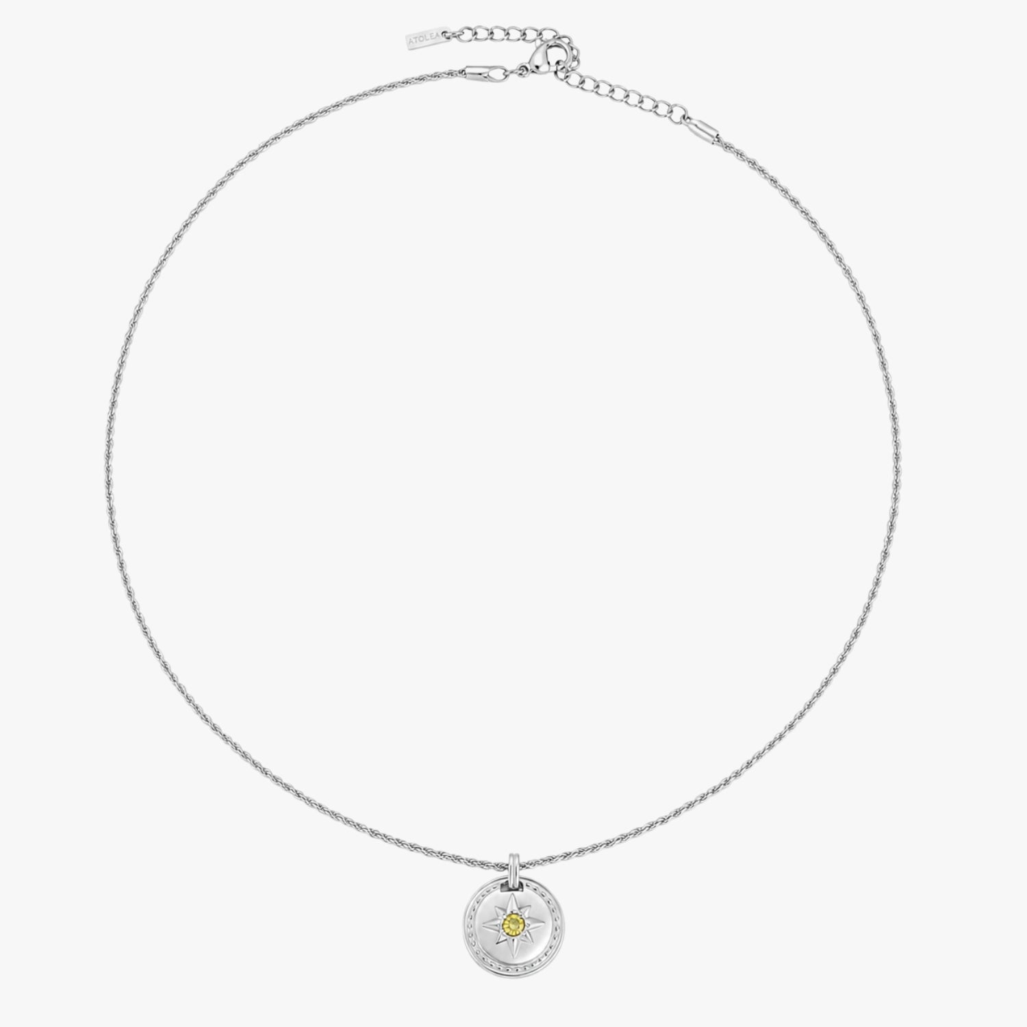 Silver Compass Necklace