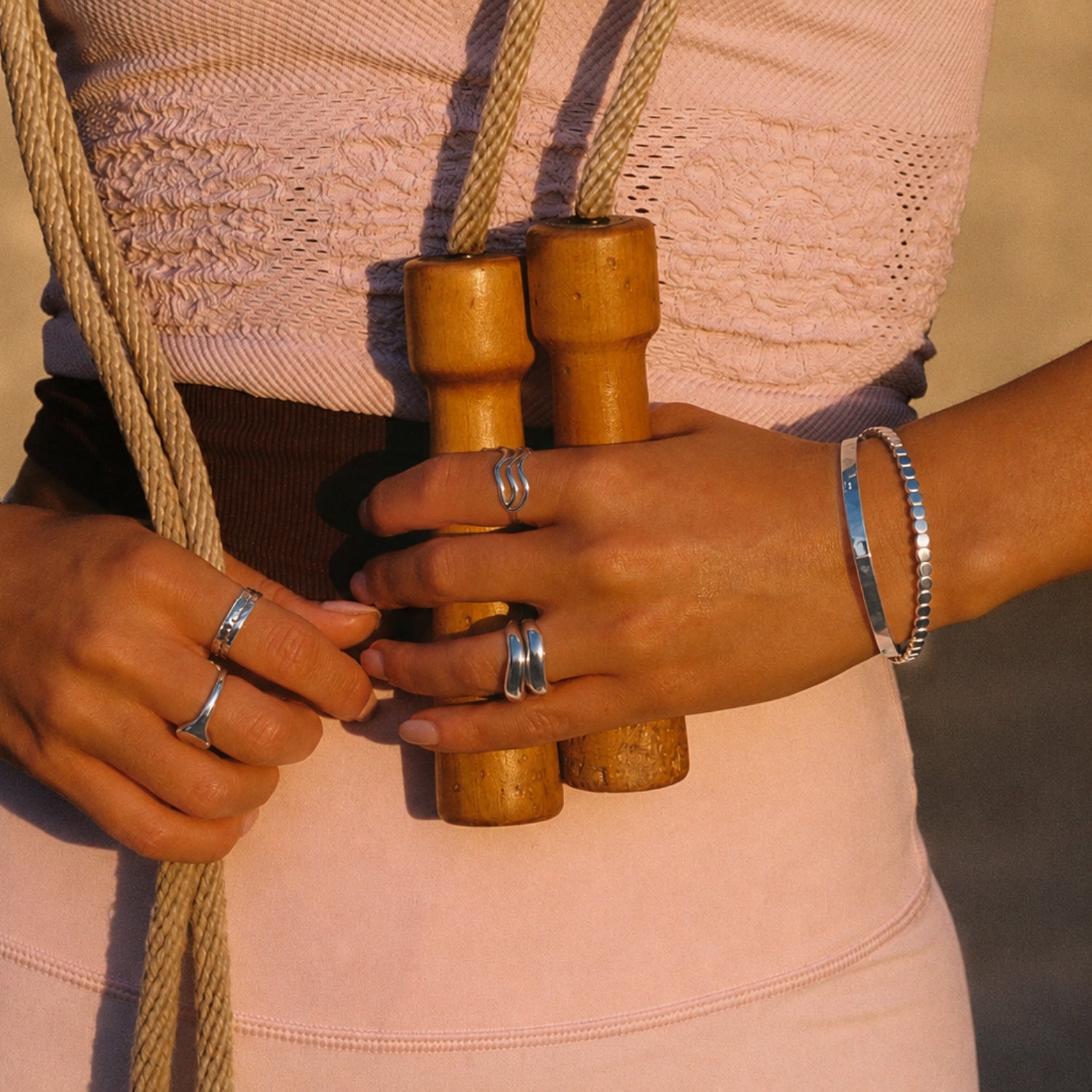 Silver Hammered Bracelet