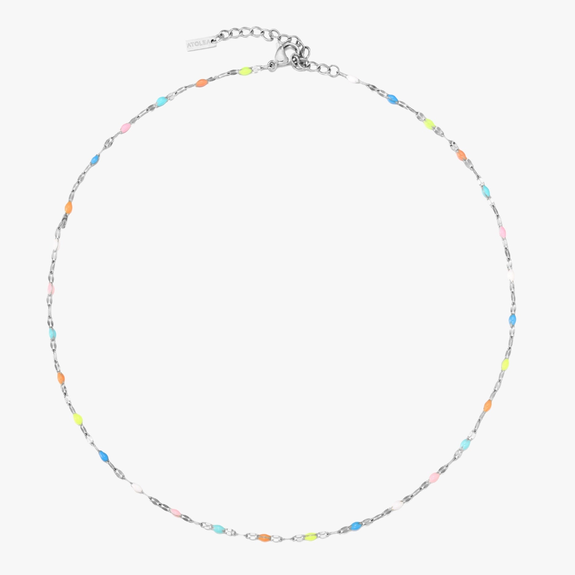 Silver Rainbow Dainty Choker