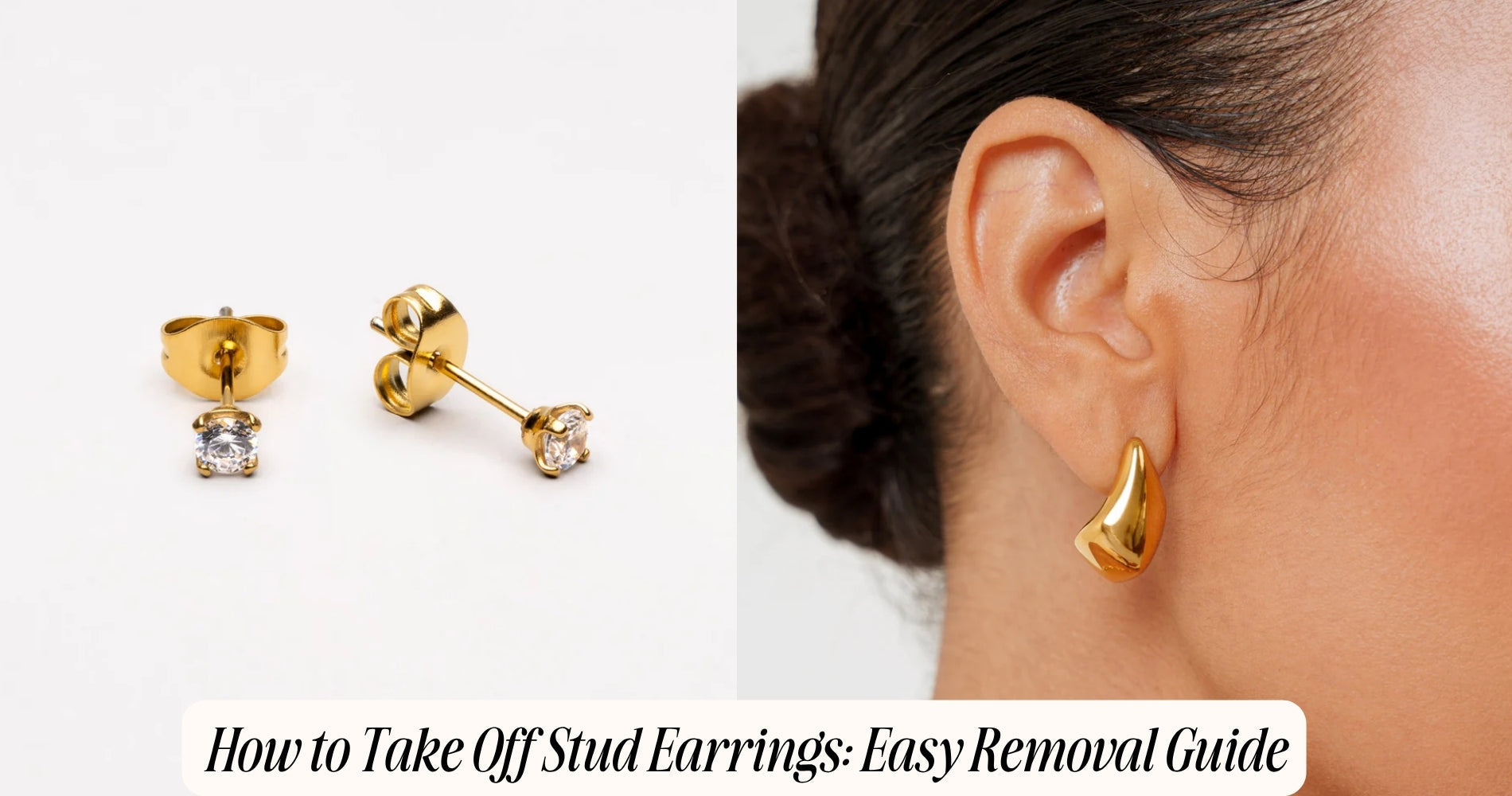 how to take off stud earrings