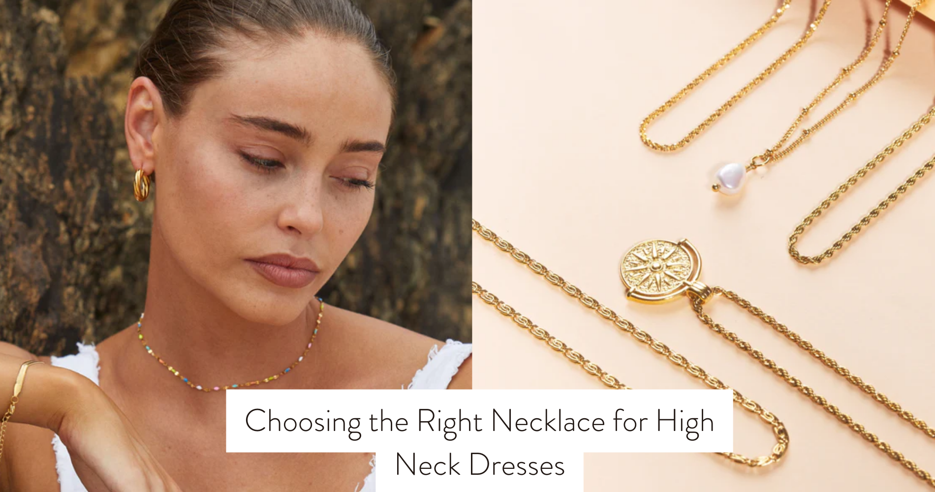 necklace for high neck dress