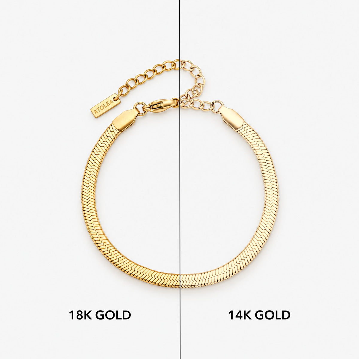 14K Herringbone Bracelet