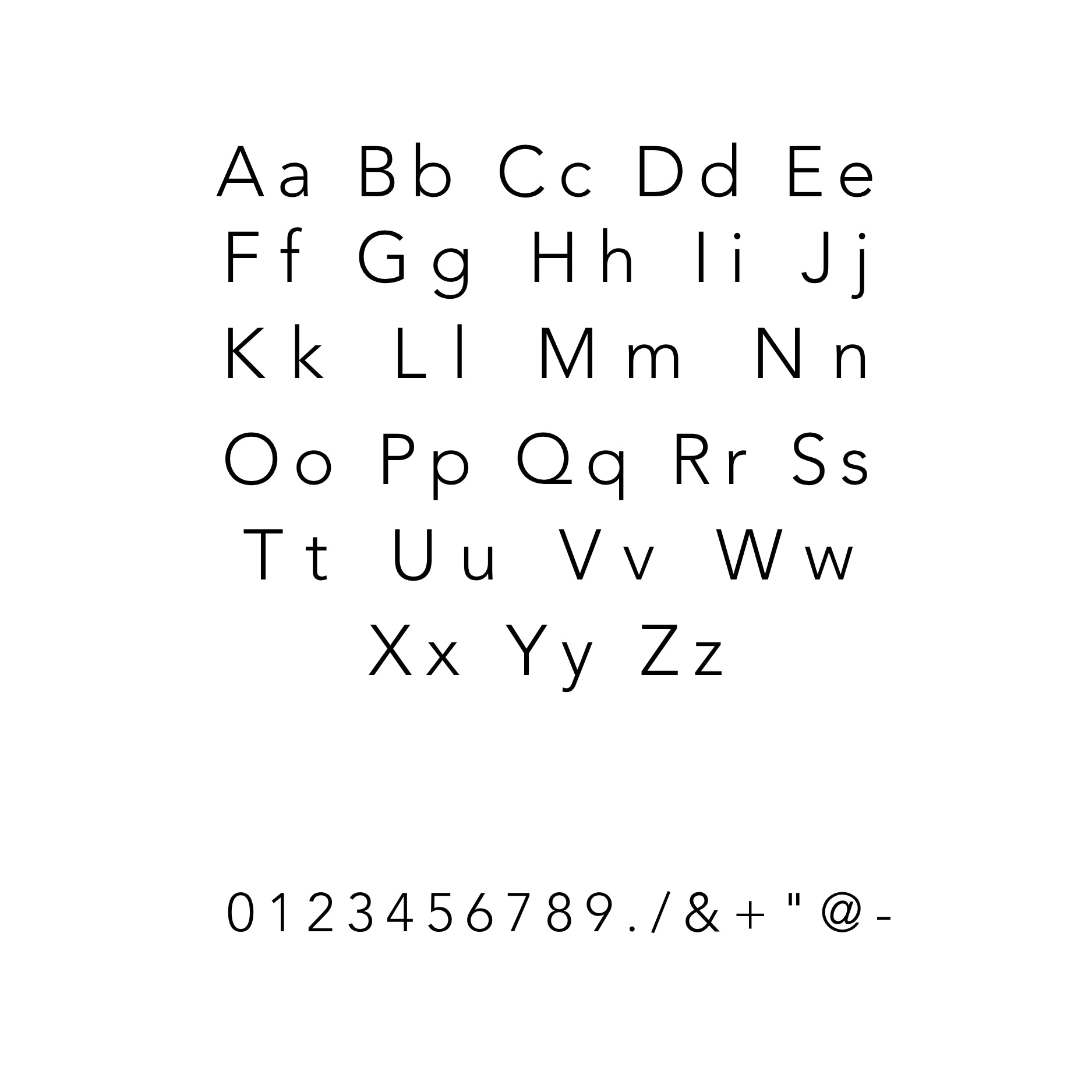 Avenir Letters