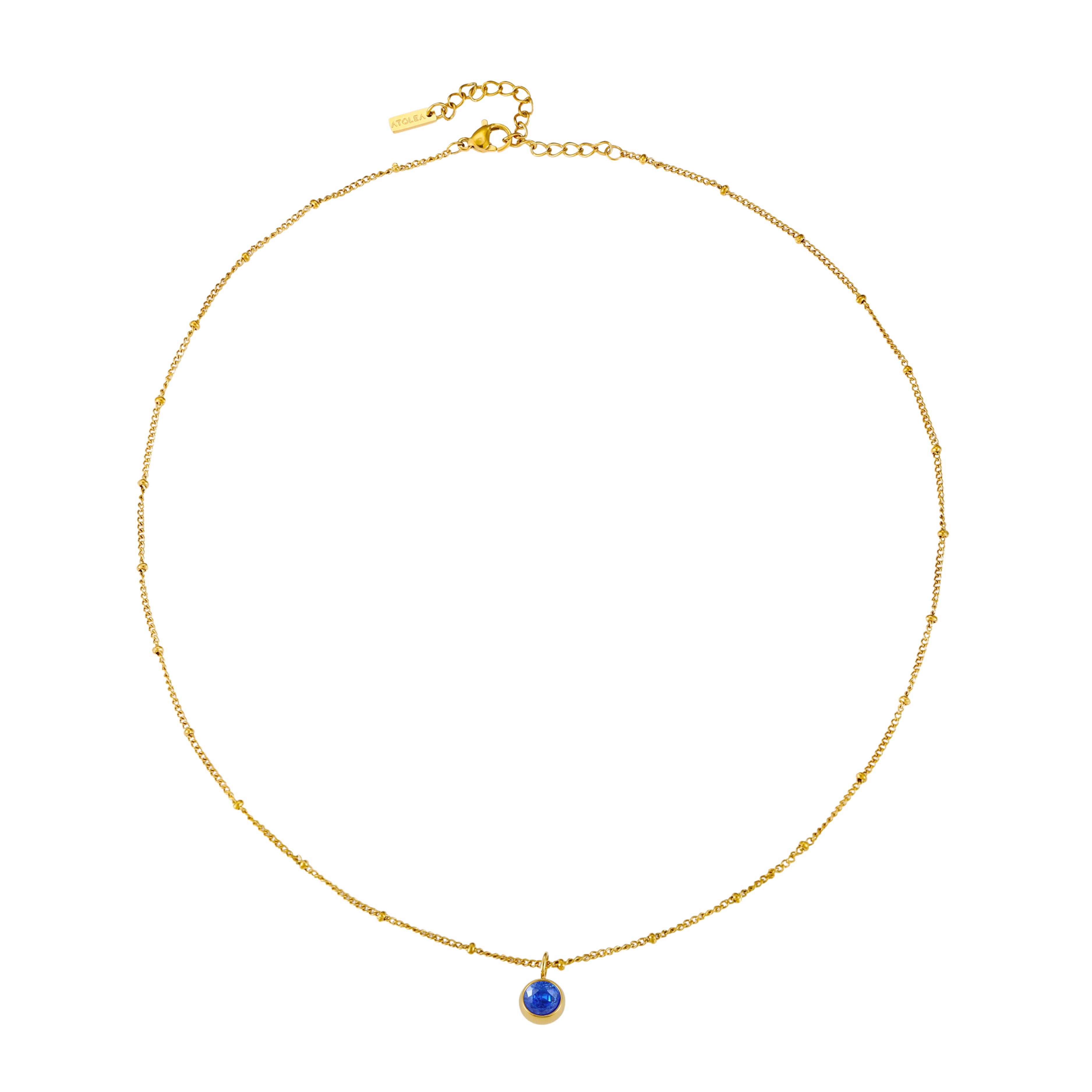 Birthstone Necklace Silver