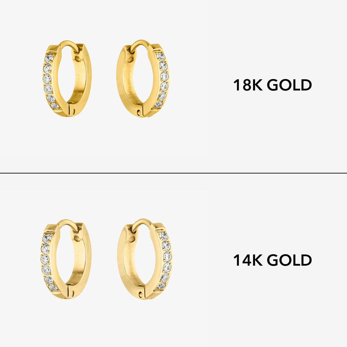 14k vs 18k Earrings