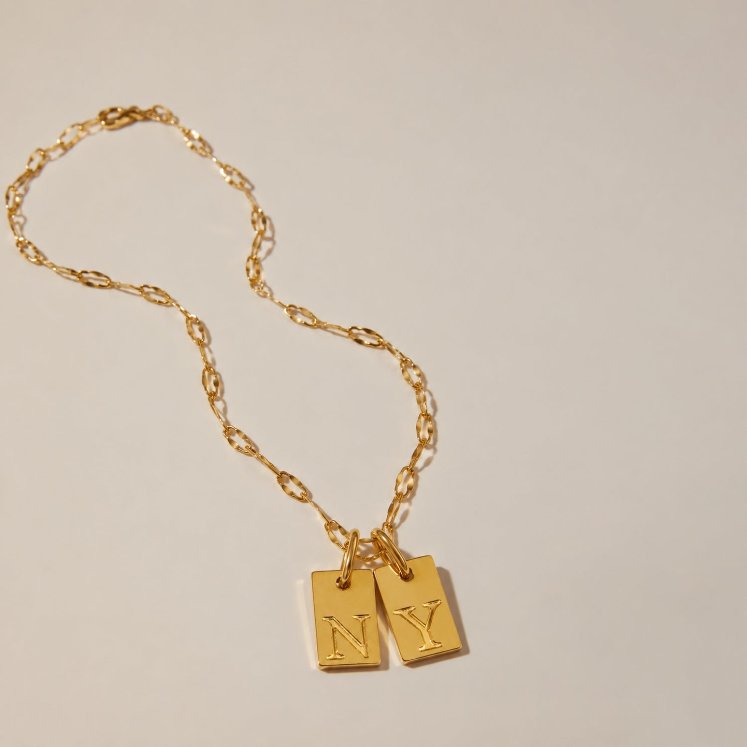 Engraved Initial Necklace