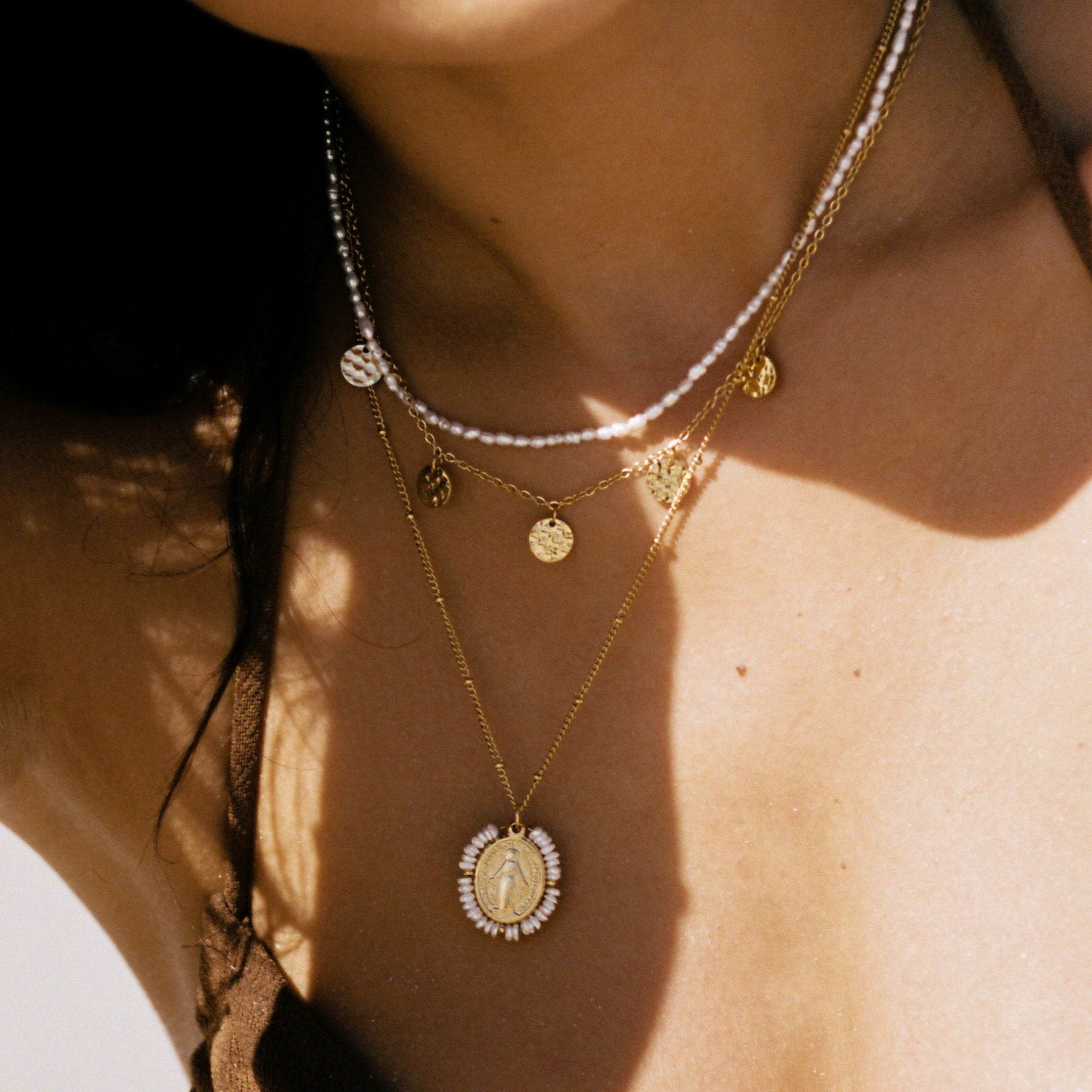 Gold Pearl Necklace