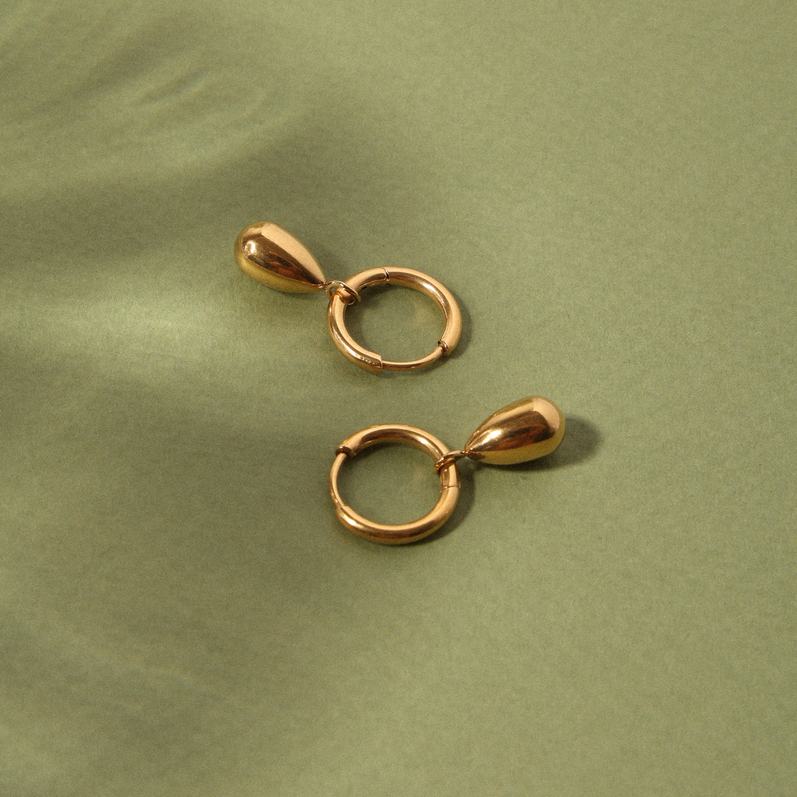 Gold Drop Hoop
