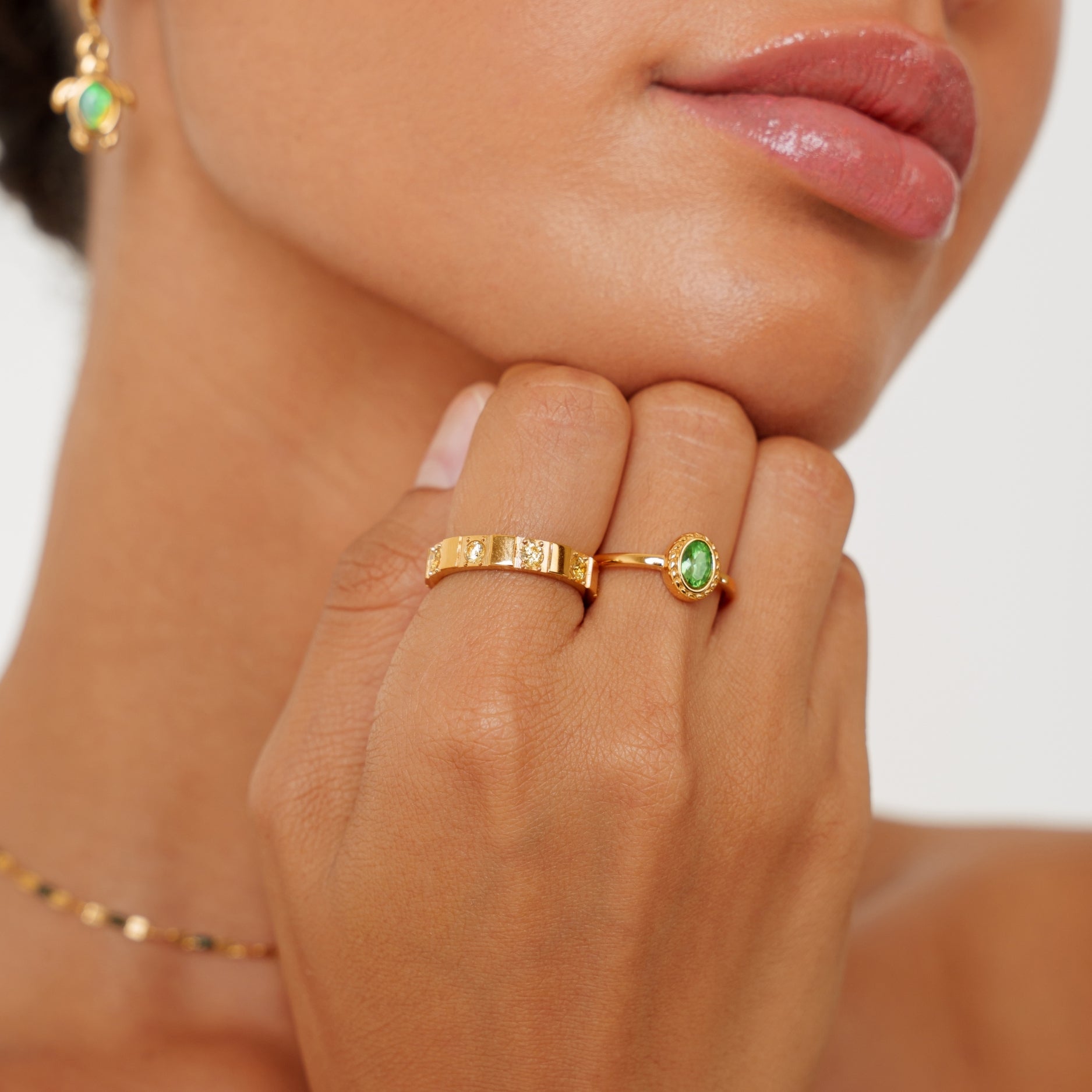 Gold Lemon Ring