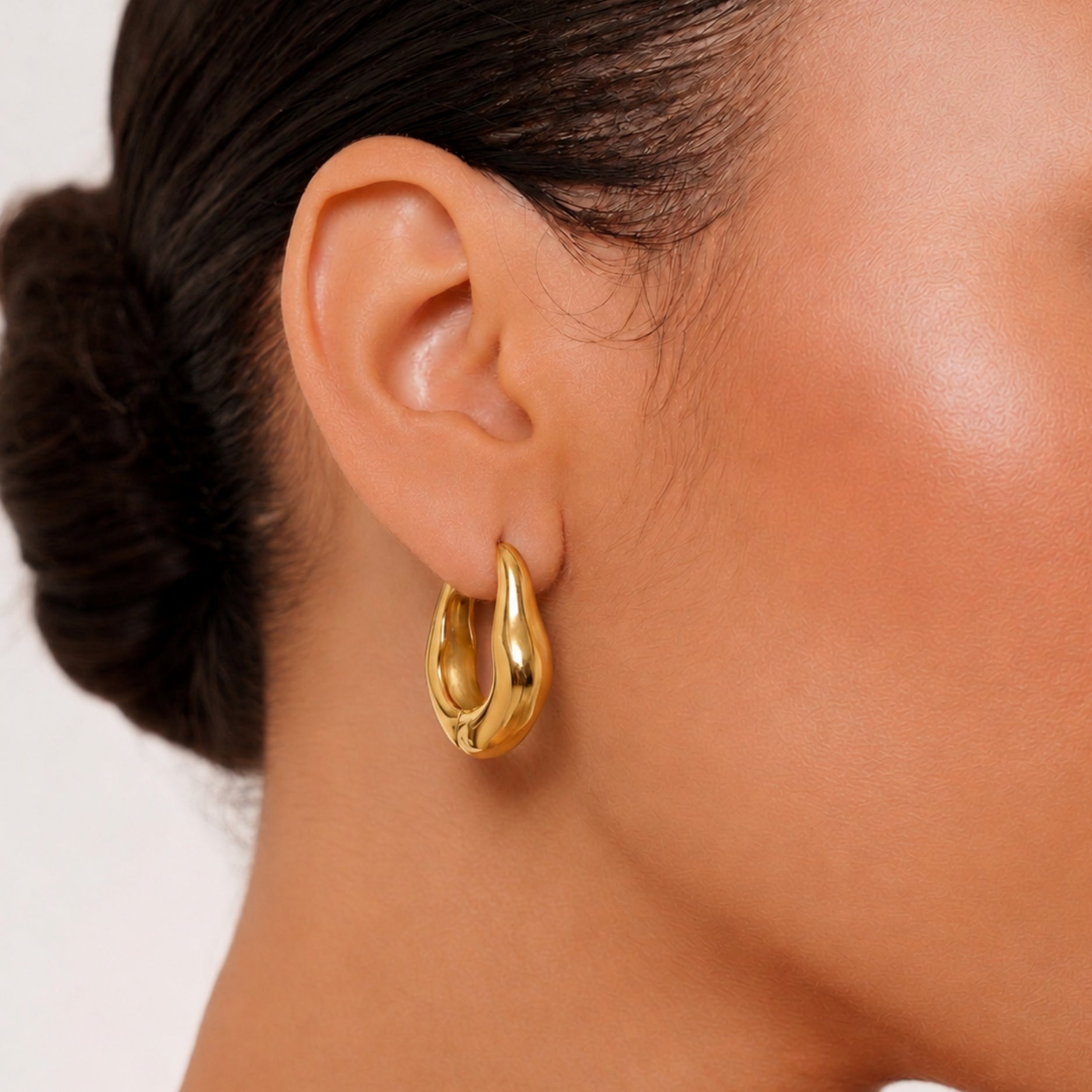 Gold Organic Hoops