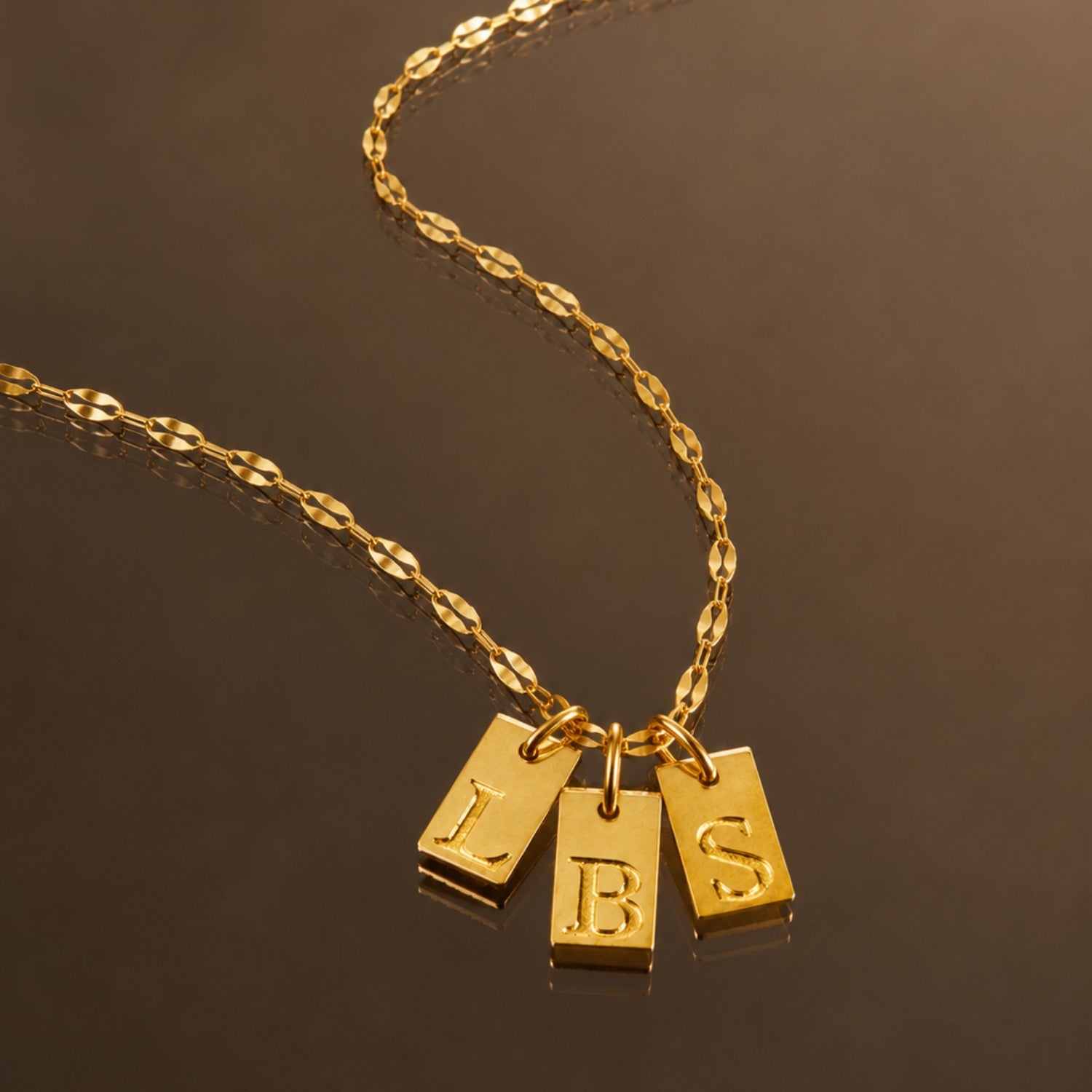 Golden Initials Necklace