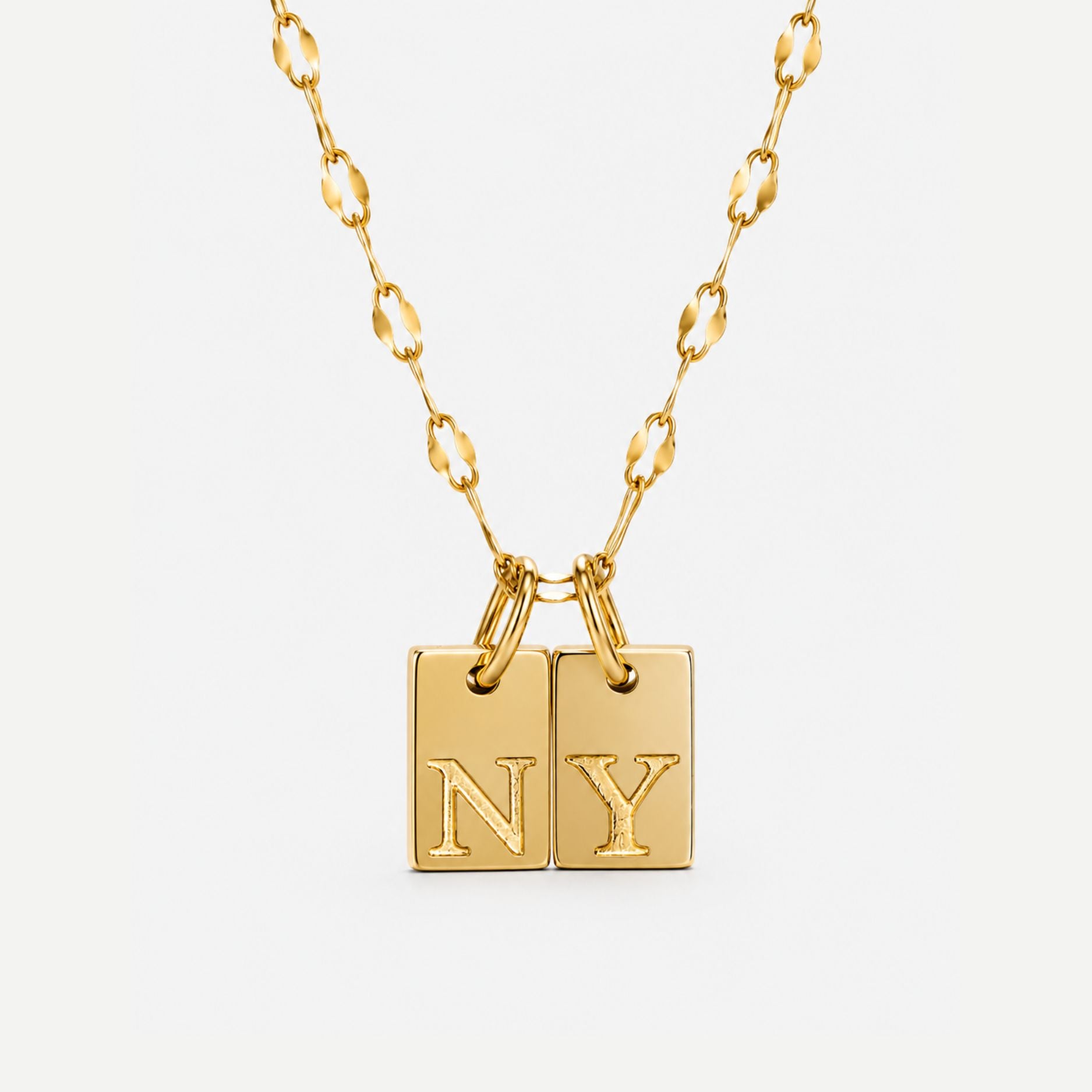 Initial Tag Necklace