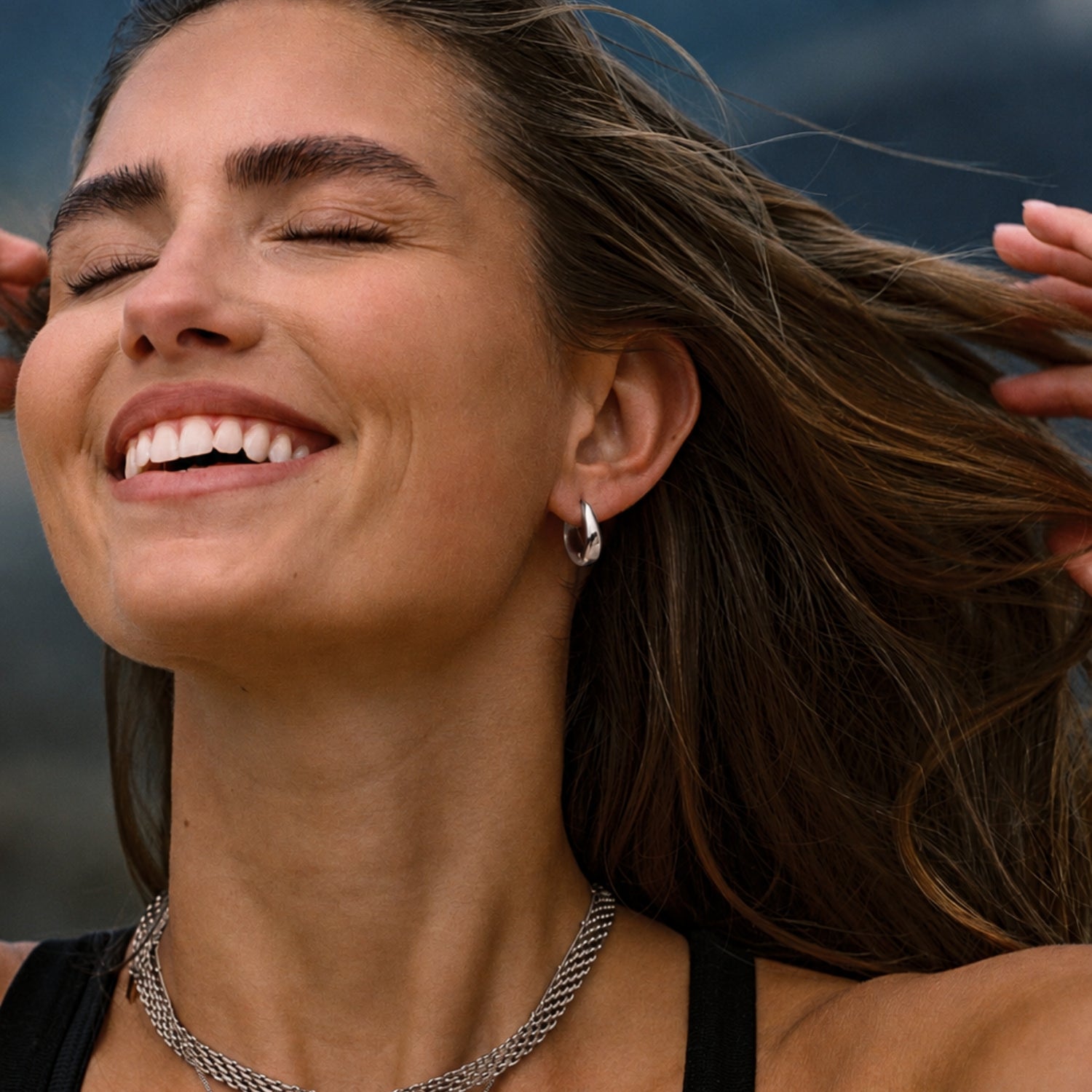 Silver Chunky Earrings