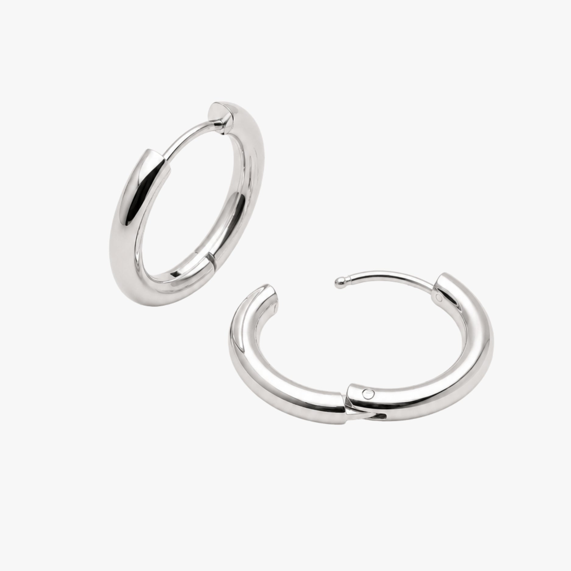 Silver Classic Hoops