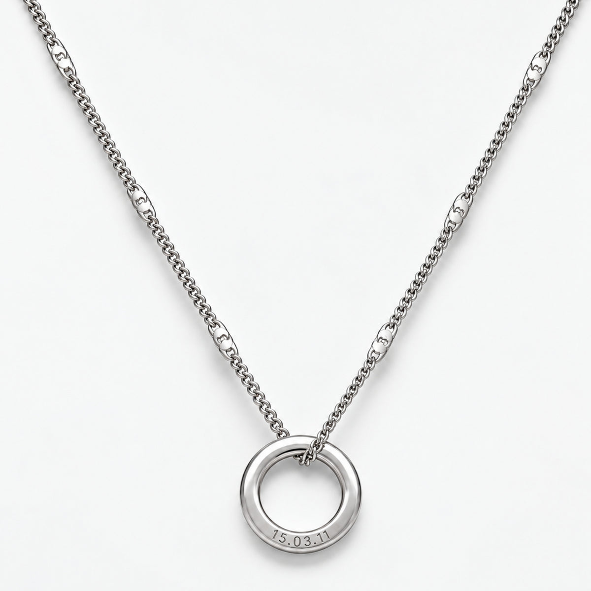 Silver Engraved Necklace