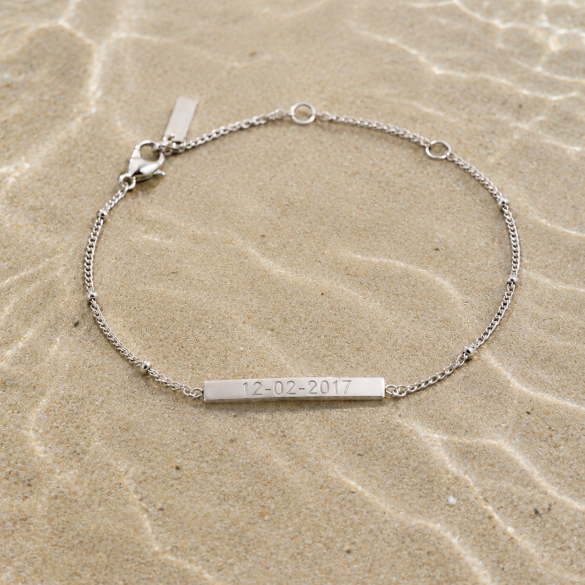 Silver Engraving Bracelet