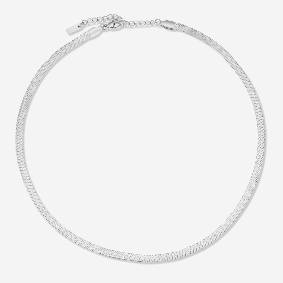 Silver Herringbone Choker