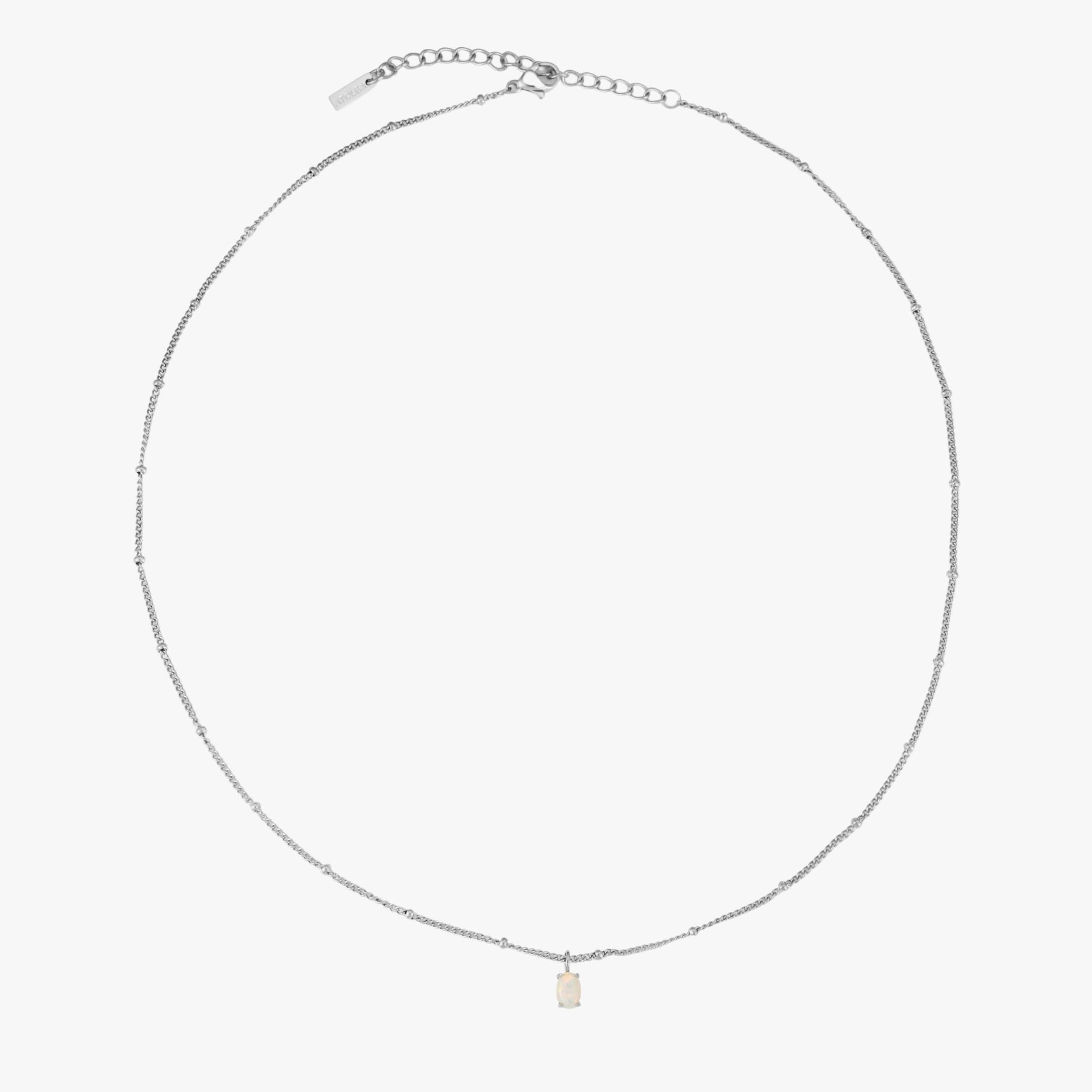 Silver Opal Necklace