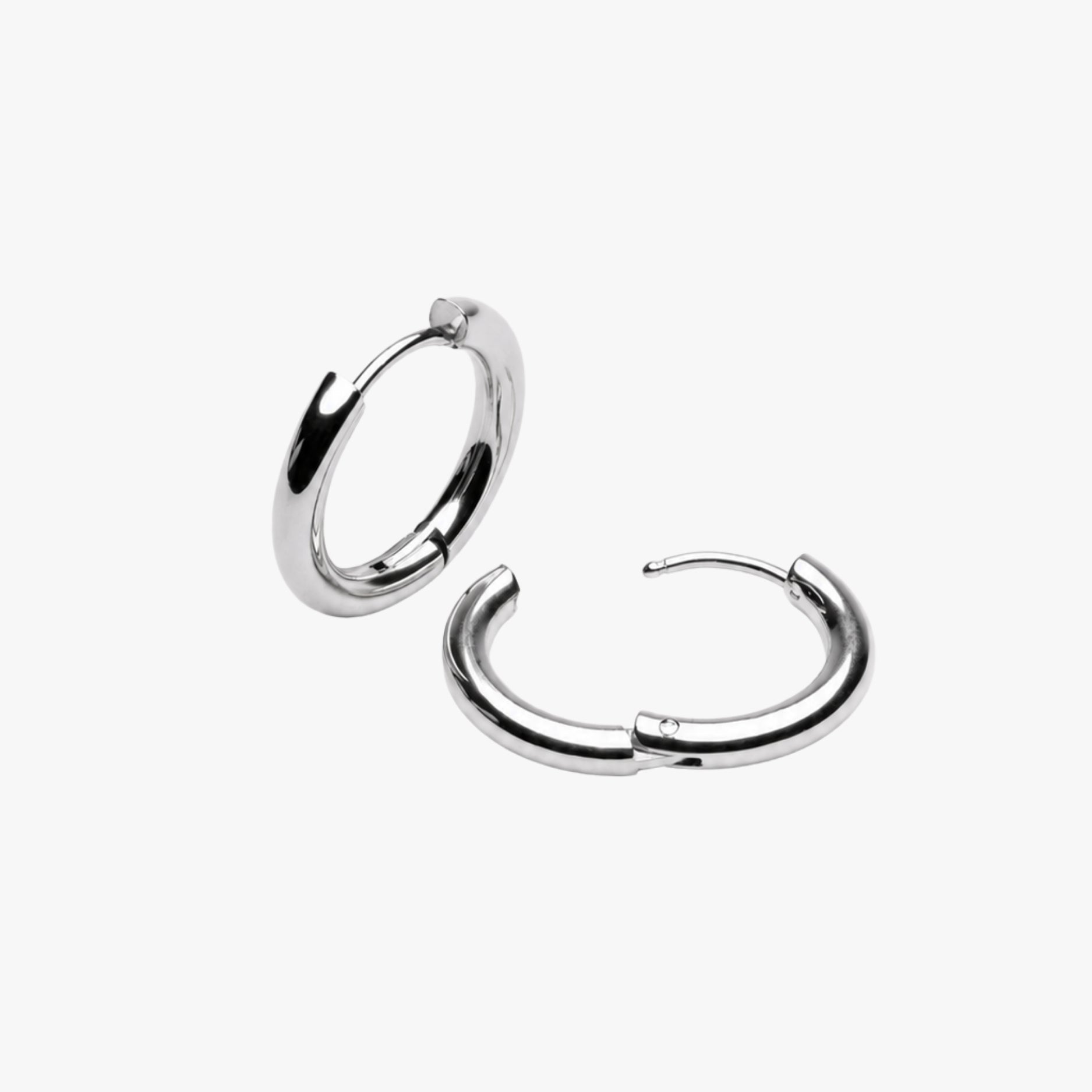 Silver Tiny Huggie Hoops