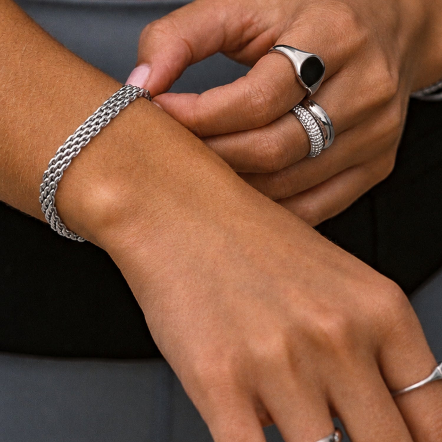 Silvered Chain Bracelet
