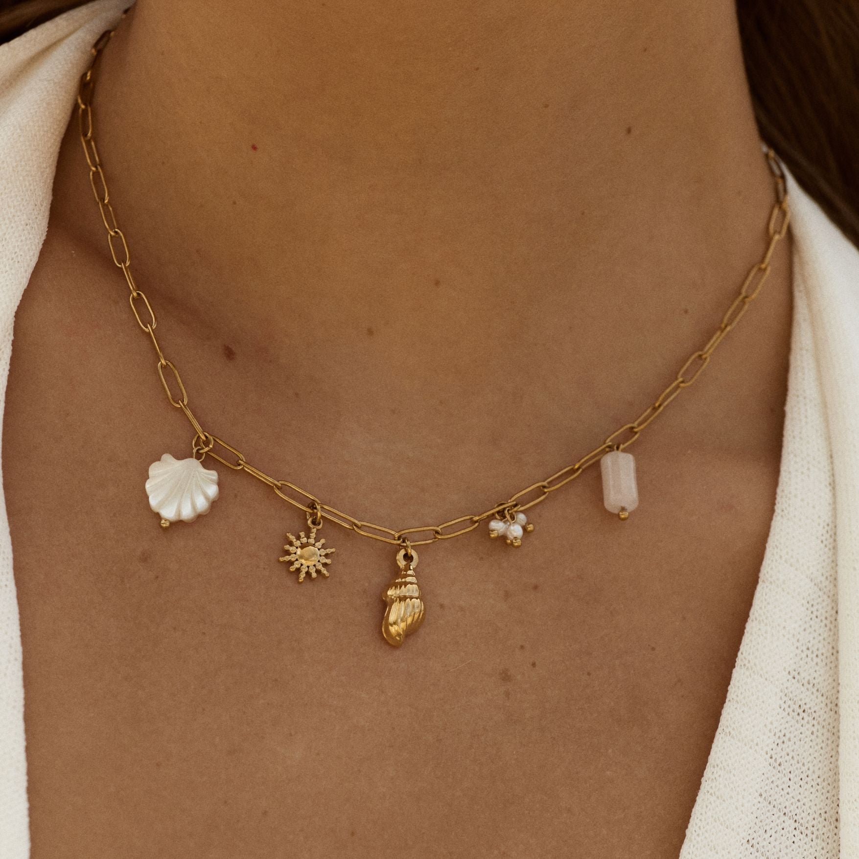 White Charms Choker